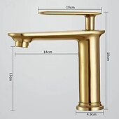 economico Rubinetti per lavandino bagno-Lavandino rubinetto del bagno - Classico Galvanizzato Esterno Una manopola Un foroBath Taps