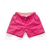 billige svømmeshorts for menn-Herre Surfeshorts Badeshorts Snorer Elastisk midje Elastisk snordesign Ensfarget Hurtigtørkende Sport Kort Daglig Ut på byen Strand Gatemote Fritid Svart Hvit Mikroelastisk