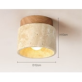 cheap Ceiling Lights-LED Ceiling Lights Warm White 1-Light Japanese Wabi Sabi Hotel Lobby Corridor Close to Ceiling Lighting Creative Restaurant Room Balcony Ceiling Lamp Fixtures 100-265V