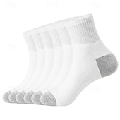 billiga herrstrumpor-Herr 5 par Multipack Socka Löparstrumpor Vardagliga strumpor Svart Vit Färg Färgblock Sport &amp; Utomhus Dagligen Semester Grundläggande Medium Vår Höst Mode Ledigt
