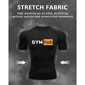 Недорогие Футболки и майки для бега-Муж. Компрессионная футболка Спортивная рубашка Фитнес-рубашка С короткими рукавами Футболка Футболка Повседневные Одежда для спорта и отдыха Буквы Быстровысыхающий Высокая растяжка Дышащий