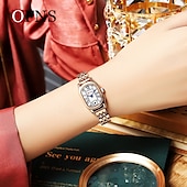 economico Orologi al quarzo-ofns marca donna orologio al quarzo moda casual orologio da polso impermeabile tempo mondiale decorazione orologio in acciaio inossidabile