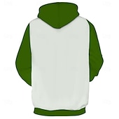 baratos moletons 3d masculinos-Homens Abóbora Engraçado Moletom Moletons Moletom Manga Longa Moletom com capuz Gola Redonda Moda Impressão 3D Verde Outono Inverno Designer