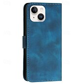 זול נרתיקים לאייפון-טלפון מגן עבור אייפון 16 iPhone 15 14 Pro Max Plus אייפון 13 12 11 Pro Max Mini מארז כרטיס ארנק מגנטי עם רצועת יד רגלית פרפר תבנית גאומטרית TPU עור PU