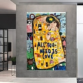 cheap People Paintings-Banksy Style Astronaut oil painting Pop Art Graffiti art Oil Painting 100% HandMade street art Oil Painting Astronaut pop art Oil Painting