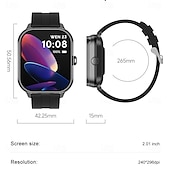 abordables Pulseras inteligentes-696 D8PRO Reloj inteligente 2.01 pulgada Pulsera inteligente Bluetooth Podómetro Recordatorio de Llamadas Seguimiento del Sueño Compatible con Android iOS Hombre Llamadas con Manos Libres