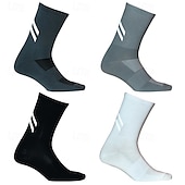 baratos Meias de Ciclismo-Homens Meias Meias de compressão Meias de bicicleta Meias Esportivas Acampar e Caminhar Exercicio Exterior Ciclismo / Moto Moto / Ciclismo Anti-Escorregar Manter Quente Anti-Derrapagem 1 par Inverno