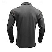 preiswerte Klassisches Poloshirt für Herren-Herren Golfhemd Golfpolo Arbeit Casual Kargen Langarm Basic Modern Farbblock Patchwork Taste Frühling &amp; Herbst Regular Fit Wein Schwarz Armeegrün Königliches Blau Dunkelgrau Braun Golfhemd
