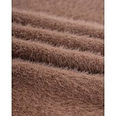 abordables Couleurs unies-Femme Pull mode Décontractées Flexible Couleur unie Grosse maille Col Roulé énorme manche longue Hauts réguliers Tricoter du quotidien Sortie Fin de semaine Noir Blanche Automne Hiver