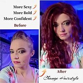 economico Parrucche da festa-parrucche lunghe e ricce per le donne parrucca sintetica a caldo parrucca lunga e riccia ondulata parrucche per feste di carnevale cosplay