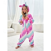 halpa parien halloween-asut-Yksisarvinen Karnevaali puku Kigurumi-pyjama Yöasut Halloween-ryhmän perheasut Lasten Aikuisten Sukupuolineutraali Miehet ja naiset Pojat ja tytöt Hauska puku Juhla Koti vaatteet Joulu Halloween