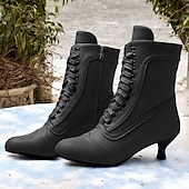levne 30. léta-Dámské Boty Boty na knoflíky Větší velikosti Boty na podpatku Venkovní Párty Denní Barevné bloky Kotníkové boty Booties Nízký tenký Oblá špička Elegantní prázdniny Vinobraní Umělá kůže Šněrování
