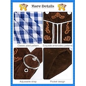 tanie Mężczyźni-Oktoberfest Lederhosen Koszula alpejski kapelusz Bawaria bawarski Niemiecki Monachium Łąki Męskie Tkanina w stylu tradycyjnym Bluzka Szorty Kapelusz