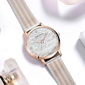 levne Quartz hodinky-MINI FOCUS Dámské Křemenný kreativita Minimalistický Módní Wristwatch VODĚODOLNÝ Síťovaný pásek Hodinky