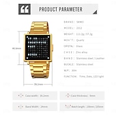cheap Digital Watches-SKMEI Men Digital Watch Fashion Casual Wristwatch Calendar Waterproof Decoration Steel Leather Watch