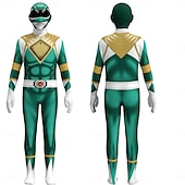 abordables Disfraces para niños-Mighty Morphin Power Rangers tommy oliver Traje de cosplay Mono Cosplay Cosplay de película for Hombre Mujer Chico Niños Adulto Carnaval Mascarada Evento / Fiesta Mascarada