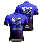 levne Pánské dresy-Pánské Cyklodres Krátký rukáv Kolo Tričko Dres se 3 zadními kapsami Horská cyklistika Prodyšné Rychleschnoucí Anatomický design Odvod Červená Modrá Fialová Spád Sportovní Oblečení