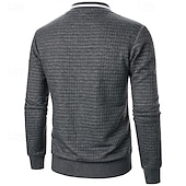 cheap Casual Jackets-Men&#039;s Lightweight Jacket Waffle Jacket Summer Jacket Transition Jacket Vacation Daily Pocket Spring &amp;  Fall Plain Fashion Classic Standing Collar Regular Black White Wine Navy Blue Khaki Jacket