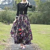preiswerte Unterteile-Retro Vintage Rock Kostüm Damen Maskerade Alltagstauglich Erwachsene Rock