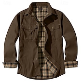 abordables Camisas de trabajo para hombre-Hombre Chaqueta Cortavientos Al aire libre Resistente al Viento Cómodo Trajes de senderismo Ropa de senderismo Primavera Otoño Chaqueta Paravientos Color sólido Negro Azul Marrón