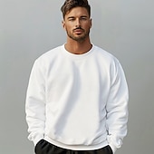abordables Sudaderas y Sudaderas Elite para Hombres-Hombre Plano Sudadera Manga Larga Camisa de entrenamiento Cuello Barco Básico De Deporte no imprimible Casual Diario Deportes Otoño Invierno