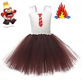 economico Costumi per bambine-Inside Out 2 Principessa Disgusto GIOIA Abiti Costume Tutu Cosplay Cosplay di film for Ragazze Bambini Giornata universale dell&#039;infanzia Mascherata Festa / Sera