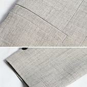 levne Pánské klasické blejzry-Pánské Promoce Blejzr Obchod Koktejlový večírek Svatebnívečírek Módní Na běžné nošení Jaro &amp; podzim Polyester Pevná barva Kapsy Knoflíky Pohodlné Jednořadé Blejzr Kávová Světle modrá Šedá