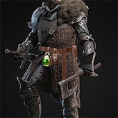 preiswerte Zubehör und mehr-Punk &amp; Gothic Mittelalterlich Steampunk Taillengürtel Wikinger Tempelritter Kostüm Herren Damen Unisex Keltisch Vikinger Halloween Karneval Maskerade Leistung Party LARP Erwachsene Korsett Tasche