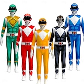 abordables Disfraces para niños-Mighty Morphin Power Rangers tommy oliver Traje de cosplay Mono Cosplay Cosplay de película for Hombre Mujer Chico Niños Adulto Carnaval Mascarada Evento / Fiesta Mascarada