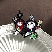 billige Tilbehør-natt før jul emaljenål - kreativ søt jack sally gaver til fans tegneserienål til klær ryggsekk bag lue samling