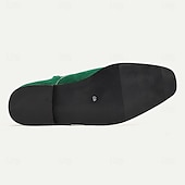cheap Dress Boots-Men&#039;s Green Suede Buckle Ankle Boots - Stylish Vintage Design for Casual and Formal Wear
