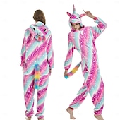 halpa parien halloween-asut-Yksisarvinen Karnevaali puku Kigurumi-pyjama Yöasut Halloween-ryhmän perheasut Lasten Aikuisten Sukupuolineutraali Miehet ja naiset Pojat ja tytöt Hauska puku Juhla Koti vaatteet Joulu Halloween