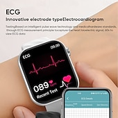 tanie Inteligentne bransoletki-696 MT500 Inteligentny zegarek 1.97 in Inteligentne Bransoletka Bluetooth EKG + PPG Monitorowanie temperatury Krokomierz Kompatybilny z Android iOS Męskie Odbieranie bez użycia rąk Powiadamianie o