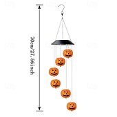 economico Illuminazione di Props di Halloween-1 pc 3 W Luci e lanterne di percorso Ad energia solare Creativo Multicolore 3.7 V 6 Perline LED