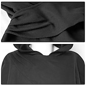 baratos Capa &amp; Capa-Retro Vintage Punk e gótico Medieval manto com capuz Xales Ranger Elfo Côr Sólida Fantasia Homens Mulheres Celta Viking Fantasia Dia Das Bruxas Carnaval Baile de Máscaras Festa / Noite Adulto Capa