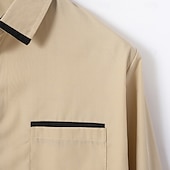 preiswerte Button-Down-Hemden für Herren-Herren Hemd Oberhemd Bügelfreies Hemd Knopfhemd Farbblock Hochzeit Täglich Hellblau Schwarz Weiß Hellgrün Langarm Umlegekragen Frühling &amp; Herbst Bekleidung Patchwork