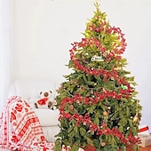 abordables Guirlandes lumineuses à piles-Guirlande lumineuse de Noël en forme de canne à fruits rouges, 1,9 m, 20 LED, alimentée par batterie, pour Noël, Nouvel An, fête, mariage, maison, jardin, balcon, décoration