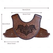 cheap Armor-Medieval Renaissance 17th Century Maxi Dresses Warrior Fancy Dress Men's Viking Halloween Carnival Masquerade Performance Stage Adults' Chest Guard