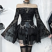 abordables Bas-Gothique Steampunk Jupe Bal Masqué Fille gothique Femmes Mascarade Soirée Adulte Jupe