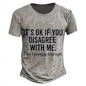 お買い得  メンズおもしろTシャツ-「私に反対するのは大丈夫です。あなたを正しいと思わせることはできません。」男性の皮肉なユーモアグラフィックTシャツ - ノベルティ短袖