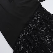 preiswerte Gotisch-Punk &amp; Gothic Cocktailkleid Vintage-Kleid Kleid Maskerade Gothic Mädchen Morticia Addams Kostüm Damen Maskerade Halloween Abschlussball Festival Erwachsene Kleid