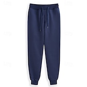 preiswerte Sweatpants-Herren Fleecehosen Jogginghose Trainingshose Jogginghose Jogger Trainingshosen Trainingshose Tasche Elastische Taille Feste Farbe Leichtgewichtig In voller Länge Casual Täglich Hose sportlich Wei
