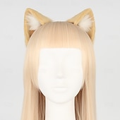 economico Accessori per acconciature-donne ragazze lolita peluche ornamenti per capelli orecchie di gatto animale fascia festa di carnevale cerchietti per capelli anime lupo orecchio cosplay oggetti di scena fantasiosi