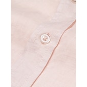 halpa Miesten Elite-paidat-Miesten Paita Pellava paita Button Up paita Tavallinen ulko- Loma Valkoinen Punastuvan vaaleanpunainen Pitkähihainen Pystykaulus 봄 &amp; Syksy Vaatetus Rypytetty