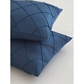 baratos Coleção de elite-capa de edredom tufada em grade, conjunto de cama com textura boho, 3 peças, capa de edredom com padrão geométrico de losangos jacquard com amarras de canto &amp;fecho de zíper tamanho queen
