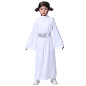 お買い得  子供用コスチューム-レイア姫 カーニバルコスチューム コスプレウィッグ コスチューム 子供用 着飾る パーティー マスカレード 簡単なカーニバルコスチューム