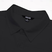 economico Camicie Elite da Uomo-Per uomo Camicia in cotone e lino All&#039;aperto Ufficio Nero Manica Lunga Collo ripiegato Estate Primavera Abbigliamento