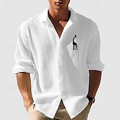 economico camicia da uomo con bottoni-Per uomo Camicia a nido d&#039;ape Camicia Estiva Camicia casual Camicia a maglia a nido d&#039;ape Bianco Verde chiaro Rosa Grigio scuro Albicocca Manica Lunga Testurizzato Moda Collo ripiegato Vacanza Ferie