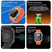 Χαμηλού Κόστους Smartwatch-iMosi A33 Εξυπνο ρολόι 1.91 inch Έξυπνο ρολόι Bluetooth Βηματόμετρο Υπενθύμιση Κλήσης Παρακολούθηση Ύπνου Συμβατό με Android iOS Γυναικεία Άντρες Κλήσεις Hands-Free Αδιάβροχη Έλεγχος Μέσων IP 67