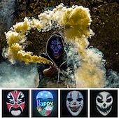 abordables Masque-Esprit Crâne Masque de carnaval Masque LED Adulte Unisexe Déguisement effrayant Utilisation Soirée Halloween Carnaval mardi Gras Costume de carnaval facile